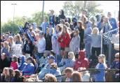 TOP: A tremendous crowd was on hand to cheer on the Racers last week at The Ballfields of Firelake.